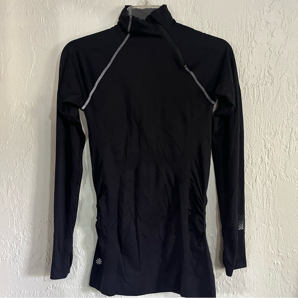 Athleta Finish Fast Asymmetrical Half Zip Pullover Size S - Picture 3 of 11